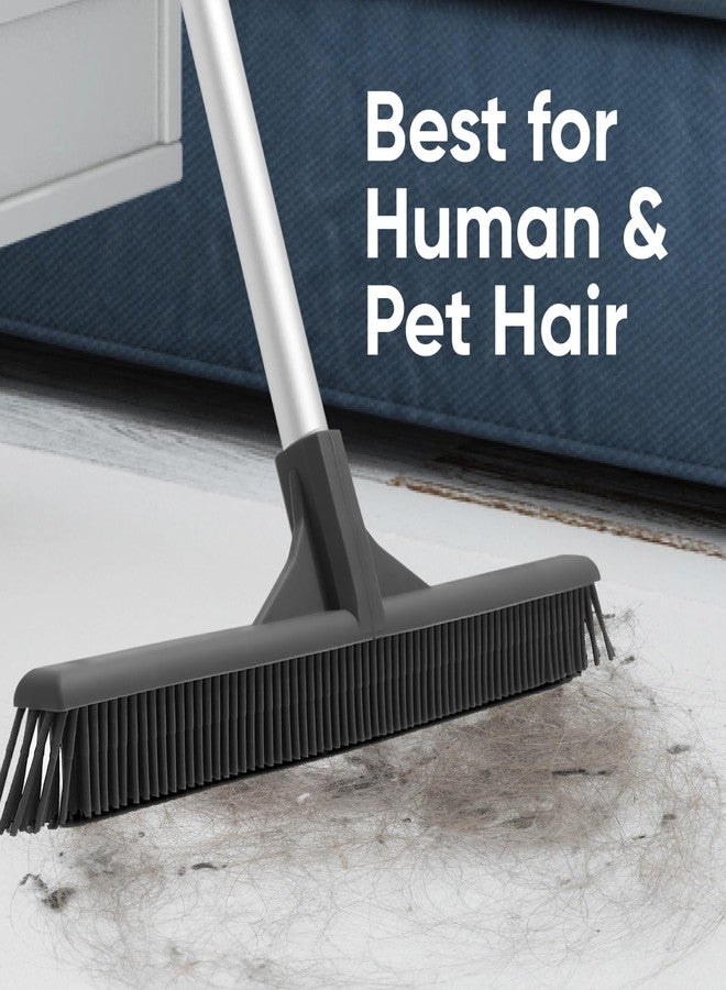 Superio 16” Pet Hair Remover Silicone Broom Head Only - Carpet Rake for Fur Removal - Rug Rake to Fluff Carpet – for Dust on Hardwood Floor & Tile – Rinse to Clean - Image 2